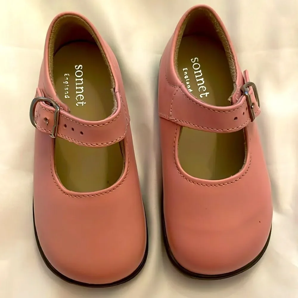 SONNET PINK LEATHER MARY JANE SHOES.   NEW IN BOX